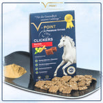 Die CLICKERS mit Bierhefe für Pferde unterstützen bei Ekzemen, Verdauungsproblemen, Immunschwäche und Kotwasser.